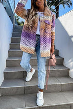 Ombre Knitted Wool Shacket