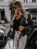 Oversized Cropped Leather Jacket