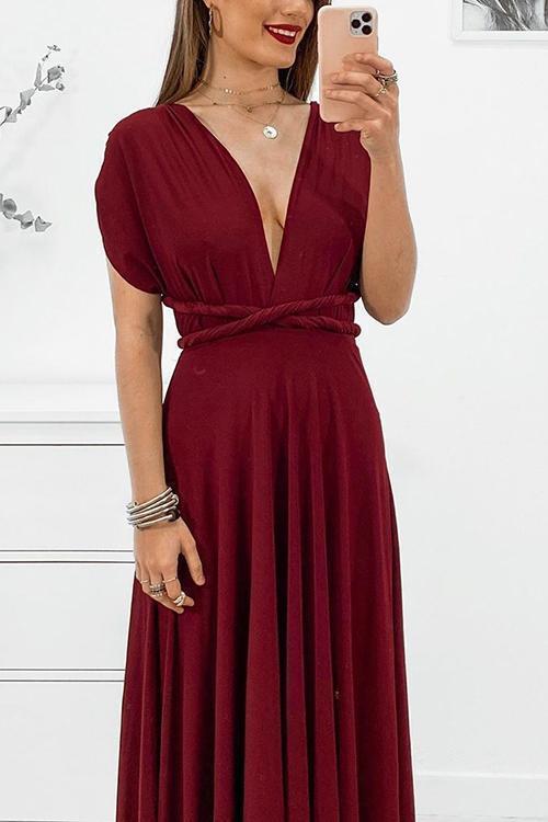 Cross Backless Sleeveless Maxi Dress