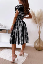 Print Belted Dress