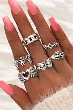 Cupid Butterfly Ring Set