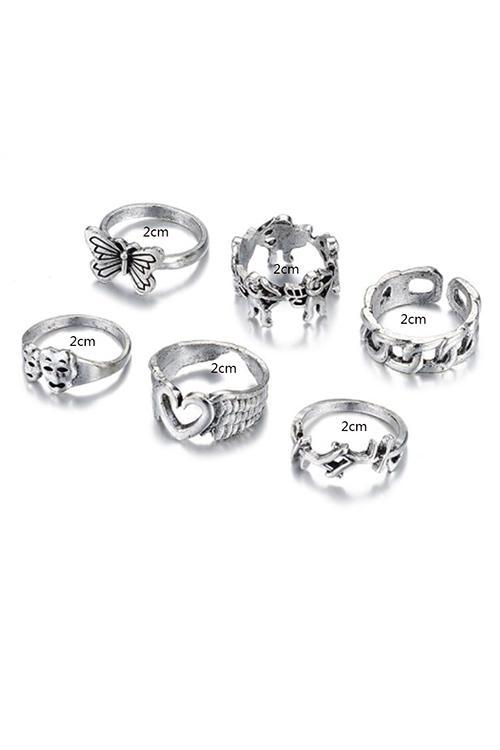 Cupid Butterfly Ring Set