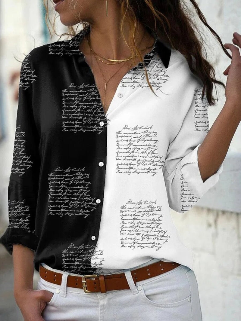 Women's Printed Elegant long-sleeve Shirt