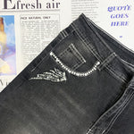 Fashion Sexy High Waist Vintage Straight Denim Jean Pants