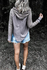 Patchwork Drawstring Hoodie