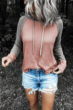 Patchwork Drawstring Hoodie