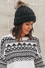 Pom Pom Knit Hat