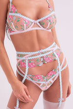 Floral Cheeky Lace Lingerie Set