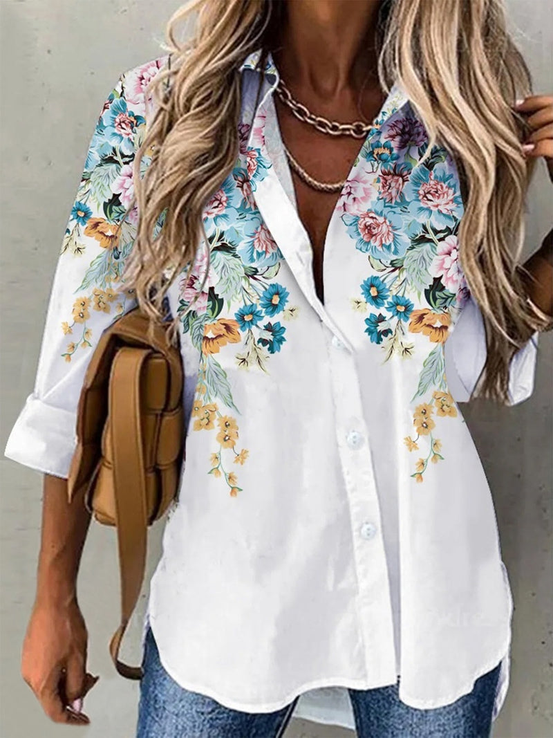 Women's Printed Elegant long-sleeve Shirt