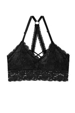 Back Lace Wireless Padded Longline Bralette