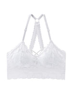 Back Lace Wireless Padded Longline Bralette