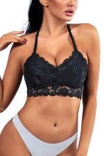 Back Lace Wireless Padded Longline Bralette