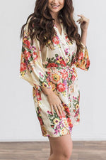 Floral Print Belted Robe