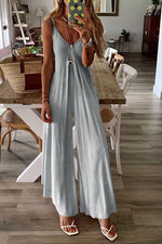 Gradient V Neck Slip Jumpsuits