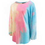 Long Sleeve Round Neck Loose Tunic Blouse Top