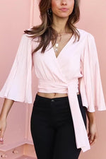 Dance All Night Kimono Sleeve Wrap Top