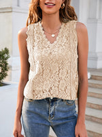 Classic Sleeveless V Neck Casual Tank Top