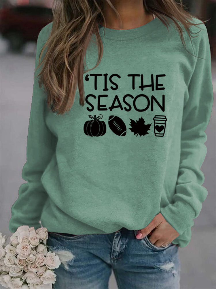 Fashion Long Sleeve O-Neck Printed Top Sweatshirt