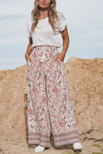 Boho Floral Wide Leg Palazzo Pants