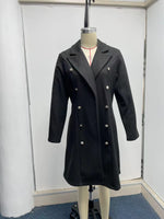 Lapel Collar Blazer Double Sided Woolen Jacket Outerwear