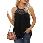 Casual Sleeveless Strap Round Neck Loose Tank Top