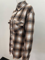 Casual Plaid Button Down Front Pocket Shirt