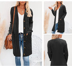 Button Down Long Sleeve Knitted Cardigan Sweater