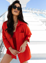 Solid Color Button Down Long Sleeve Shirt Top