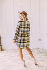 Casual Collar Long Sleeve Button Plaid Shirt Blouse