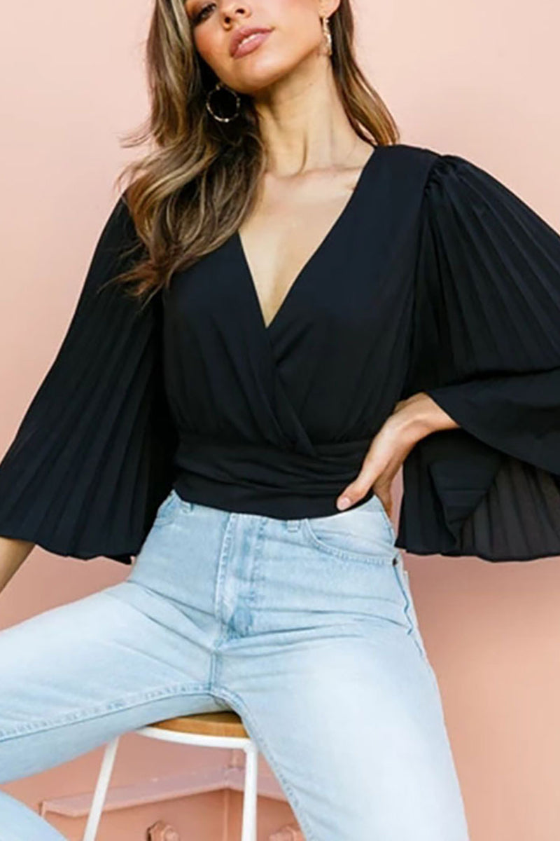 Dance All Night Kimono Sleeve Wrap Top