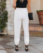 Drawstring Elastic Waist Side Pocket Long Pants