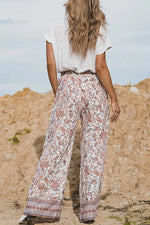 Boho Floral Wide Leg Palazzo Pants