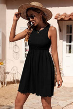 Round Neck Sleeveless High Waist Tank Mini Dress