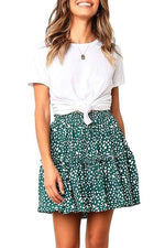 Print Drawstrig Skirts