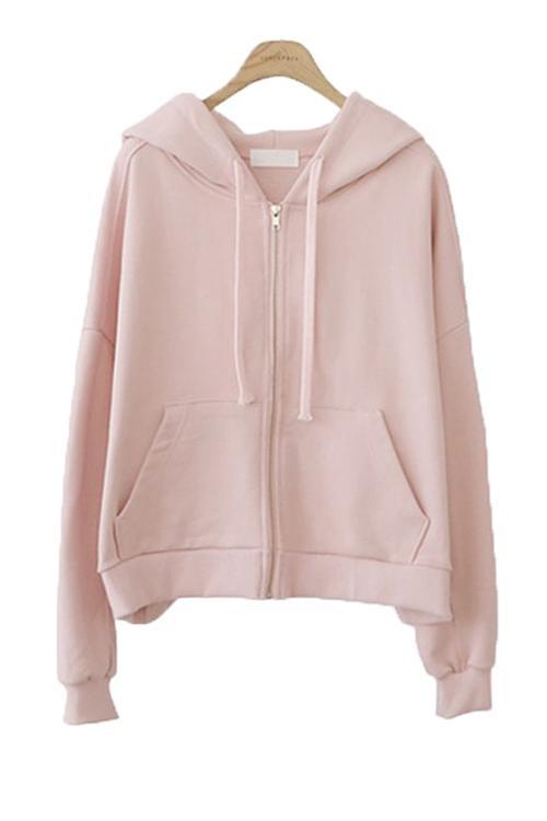 Pockets Loose Hoodie Coat