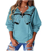 Zip Up Draw String Front Pocket Hoodie