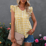 Casual Cap Sleeve V Neck Tank Top