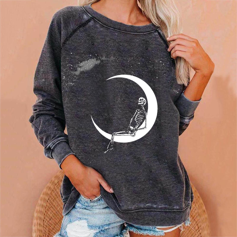 Graphic Printed Crew Neck Sweatshirt