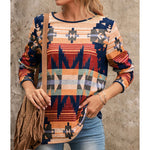 Casual Round Neck Long Sleeve Top