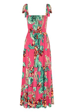 Sleeveless Square Neck Strappy Floral Maxi Dress