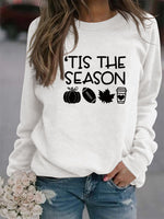 Fashion Long Sleeve O-Neck Printed Top Sweatshirt