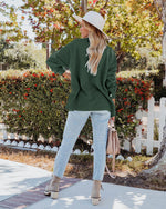 Fashion Long Sleeve Button Up Pockets Sweater