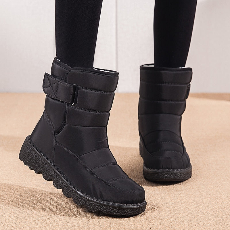 Waterproof Warm Thick Plush Cotton Padded Snow Boots