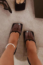 Chains Mesh High Heel Pumps