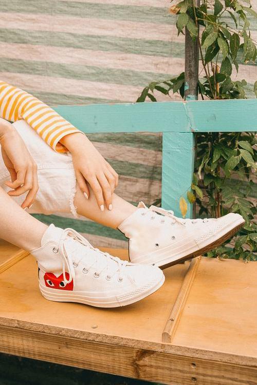 Couples PLAY Heart Lace Up Sneakers