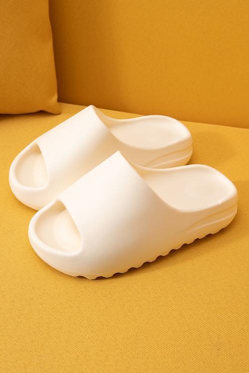 Open Toe Chunky Footbed Slippers