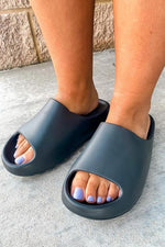 Open Toe Chunky Footbed Slippers