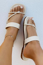 Flat Strappy Slipper Sandals