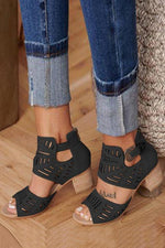 Ankle Strap Chunky Low Heel Sandals