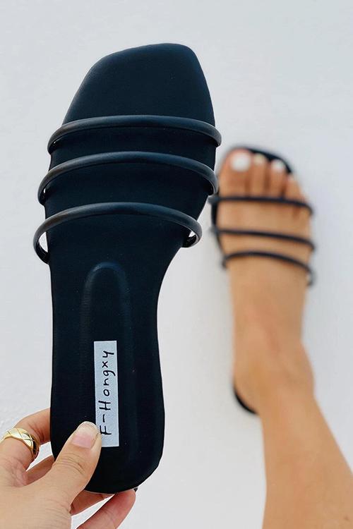 Minimalist Strappy Slide Sandals